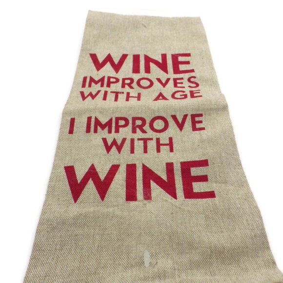 Funny Natural Linen Dish/ Kitchen Towel/Wine Theme - Picture 1 of 5